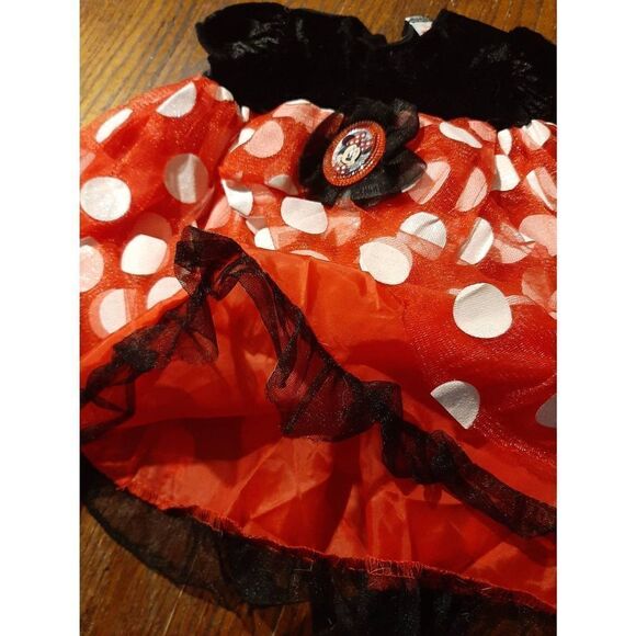 Infant Baby Girls Size 12 Month Minnie Mouse Dress Costume Tule Skirt Red Black - Picture 6 of 7